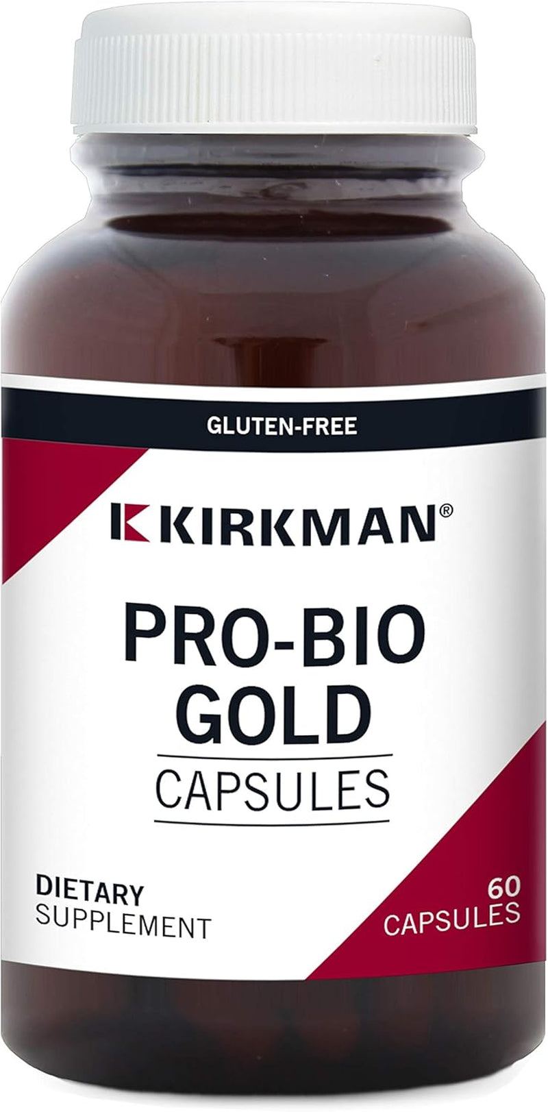 Kirkman Pro-Bio Gold - Hypoallergenic || 60 Vegetarian Capsules || Probiotic || Gluten/Casein Free || Supports Gastrointestinal System Health || Tested for More than 950 Environmental Contaminants