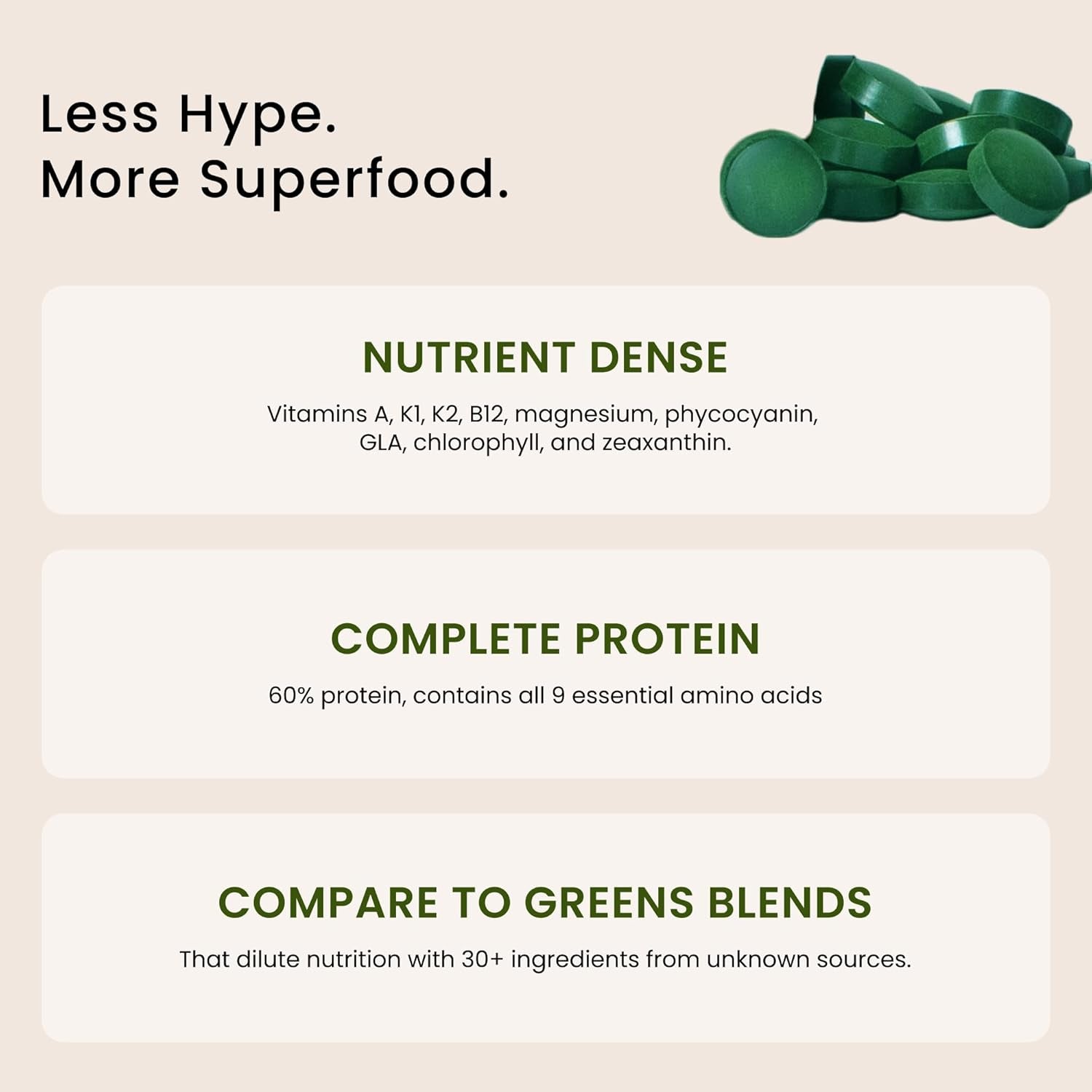 Nutrex Hawaii, Pure Hawaiian Spirulina 500 Mg, Vegan, Supports Immune System, Heart, Cells and Energy, 400 Tablets