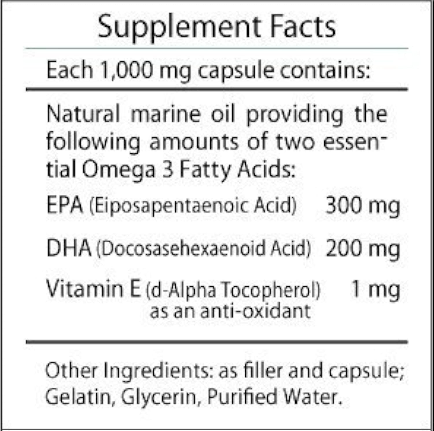 Professional Botanicals - Omega 3 Marine Lipid EPA (Eicosapentaenoic Acid) (900 Mg), DHA (Docosahexaenoic Acid) (600 Mg), Vitamin E (D-Alpha Tocopherol) (3Mg) - 60 Soft Gels