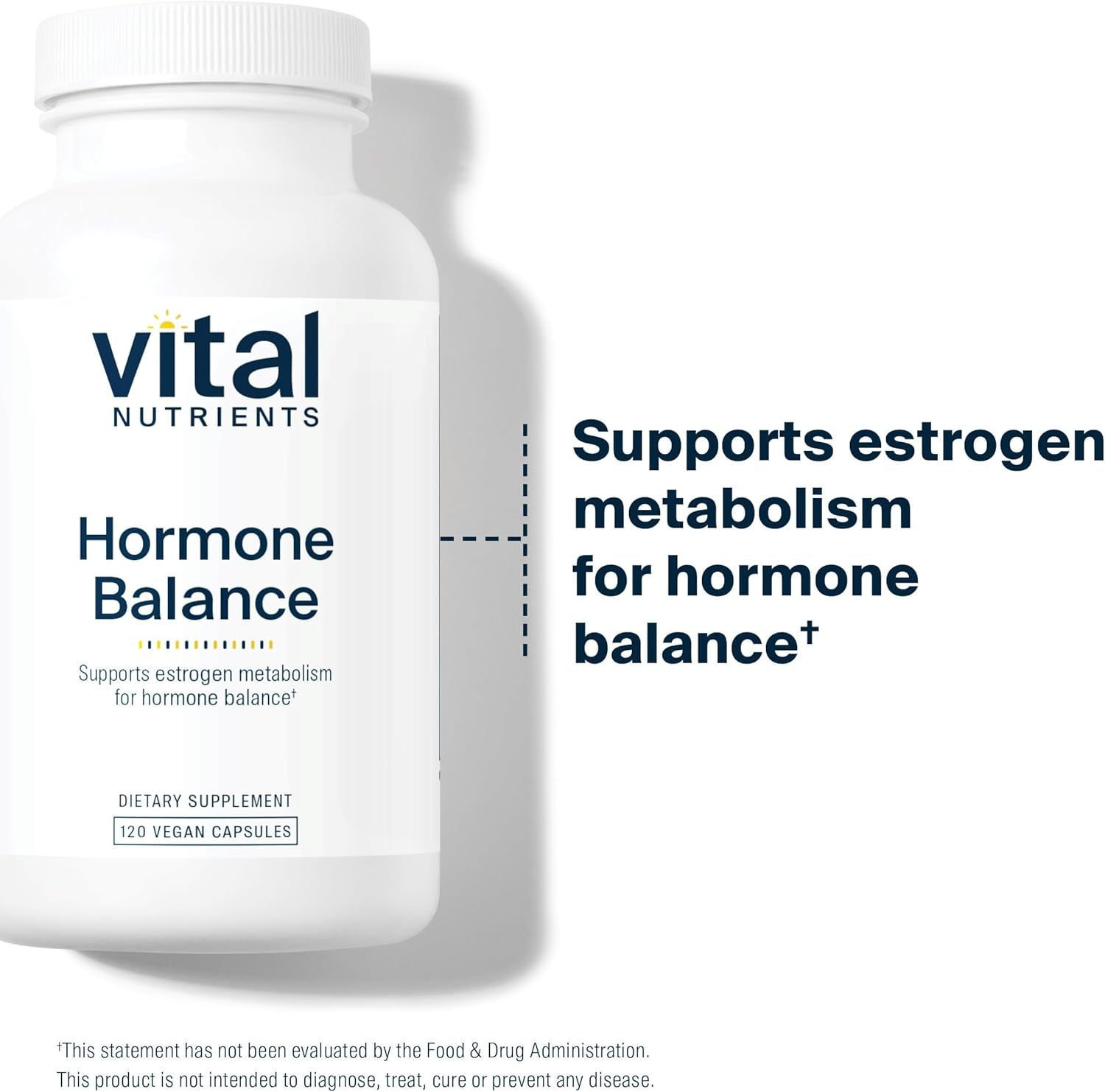 Vital Nutrients Hormone Balance | Vegan DIM Supplement with Flax Lignans to Promote Healthy Hormone Support* | Diindolylmethane for Women and Men | Dairy and Soy Free | Non-Gmo | 120 Capsules