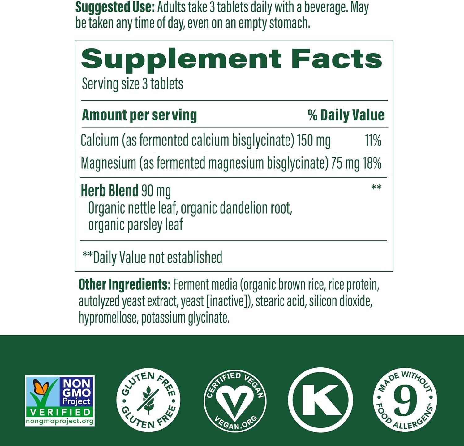 Megafood Calcium Magnesium Supplement - with Fermented Magnesium Glycinate - Supports Bone Health & Heart Health - Calcium & Magnesium Supplement for Men & Women - Non-Gmo - 90 Tabs (30 Servings)