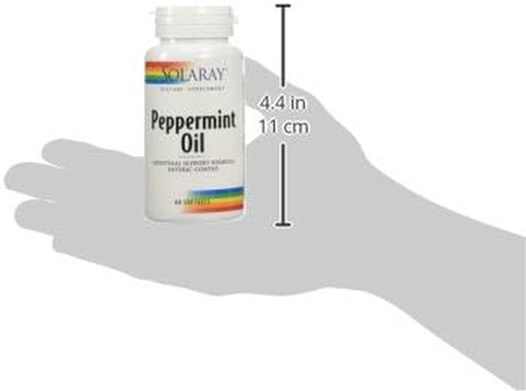 Solaray - Peppermint Oil, 60 Softgels