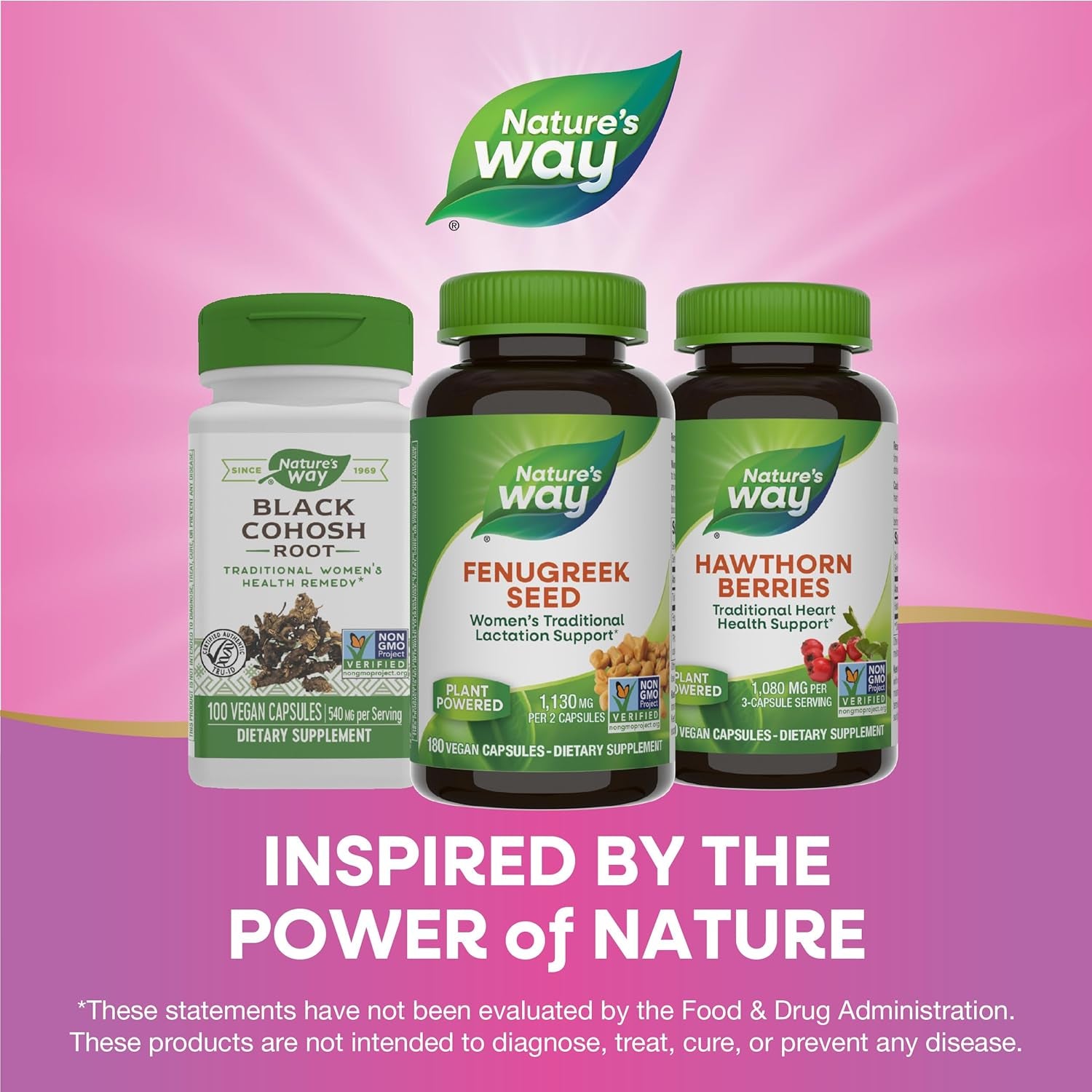 Nature'S Way Fenugreek Seed Supplement, Fenugreek for Traditional Breastfeeding Lactation Support*, Non-Gmo Project Verified, Vegan, 180 Capsules (Packaging May Vary)