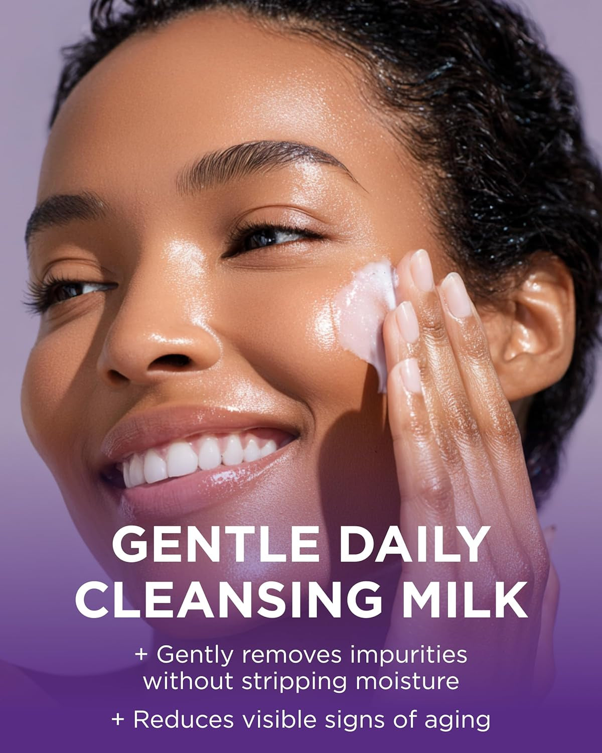 Andalou Naturals Age Defying Apricot Probiotic Cleansing Milk | Gentle Daily Hydrating Face Cleanser for Dry, Dehydrated Skin| with Fruit Stem Cell Complex | 6 Fl Oz