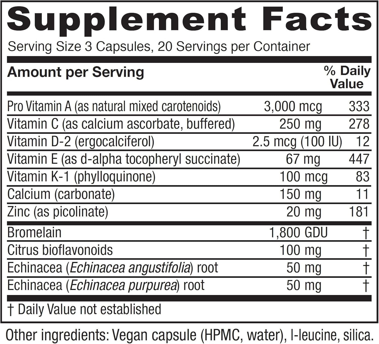 Vitanica Opti-Recovery, Pre & Post Surgery Support, Wound Care, BBL, Tummy Tuck, C Section & Postpartum Vitamin Essentials Healing Support, Scar, Shoulder, Hysterectomy, Breast & Lipo, Vegan, 60 Caps