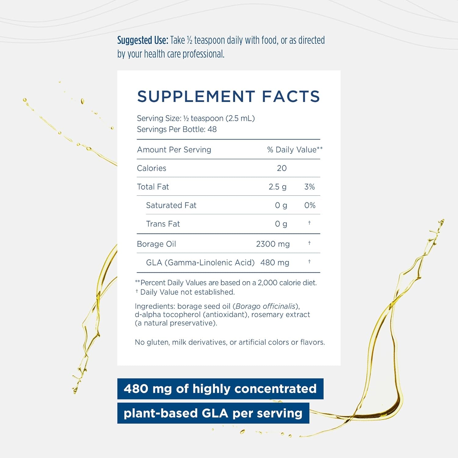 Nordic Naturals Nordic Beauty Borage Oil, Unflavored - 4 Ounces - Borage Seed Oil, Unique Omega-6 for Healthy and Hydrated Skin, 480 Milligrams of GLA - Non-Gmo - Vegan, 48 Servings