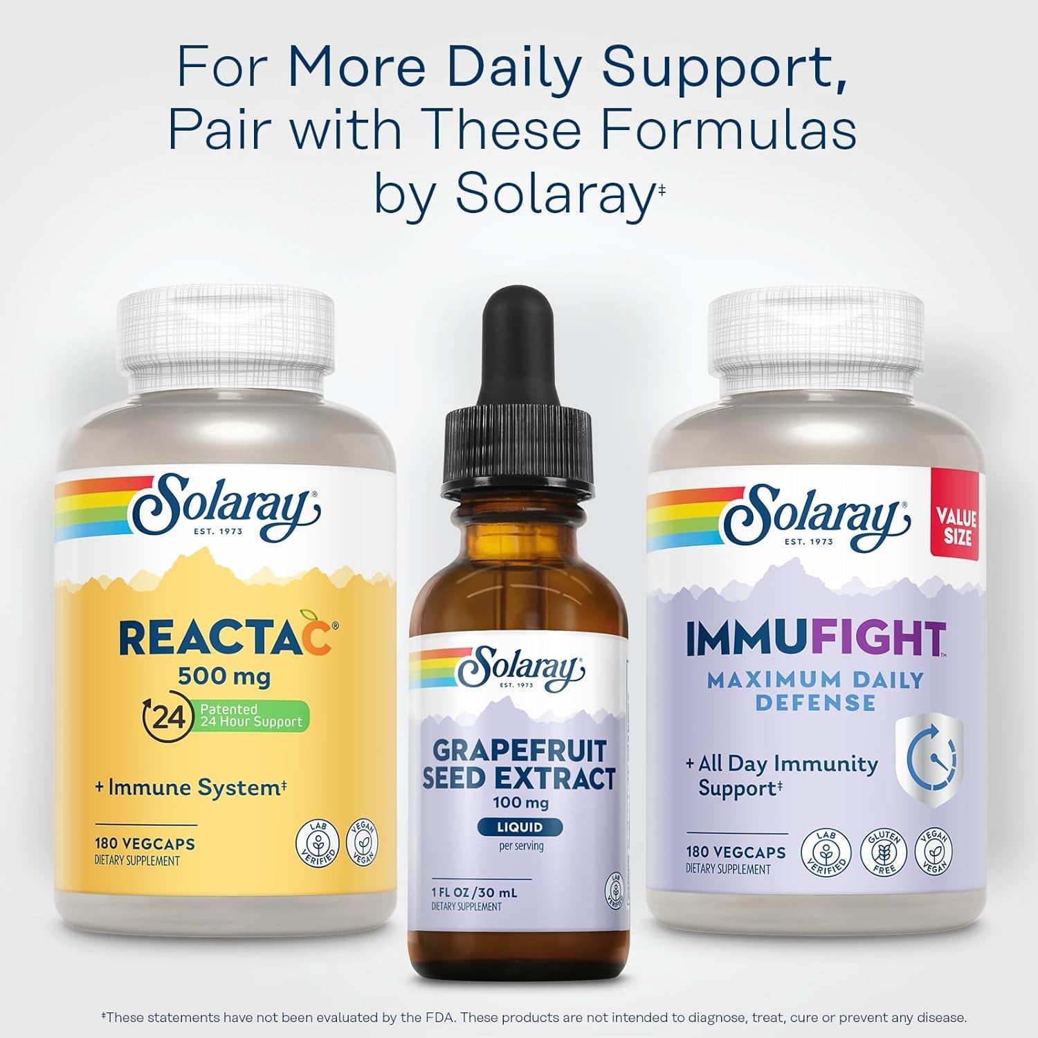 SOLARAY Grapefruit Seed Extract Drops 100Mg - Wellness Support Supplement - Convenient Liquid Drops, 60-Day Money Back Guarantee, Lab Verified, Approx. 100 Servings, 1 FL OZ