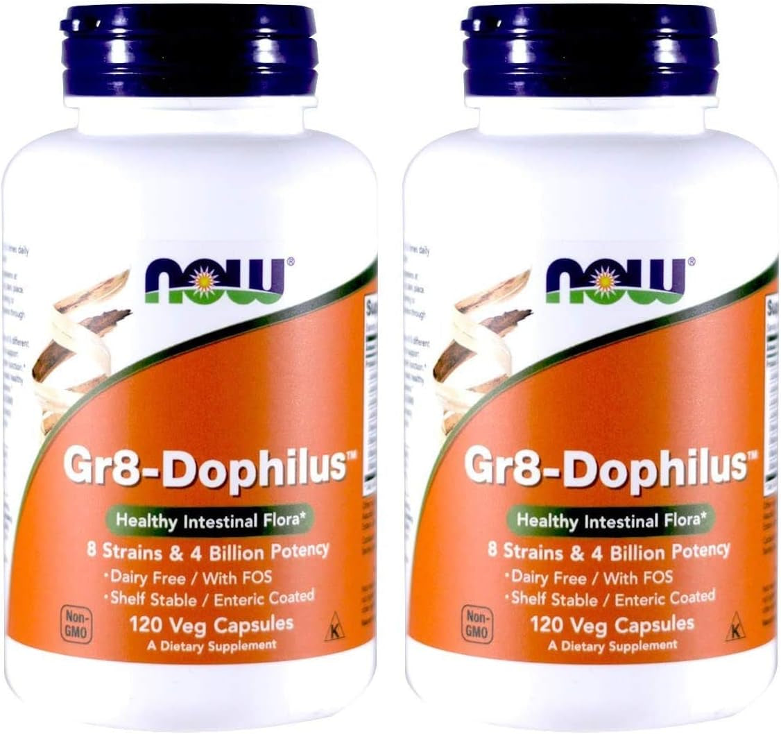 Now Foods: Gr8-Dophilus Healthy Intestinal Flora, 120 Vcaps (2 Pack)