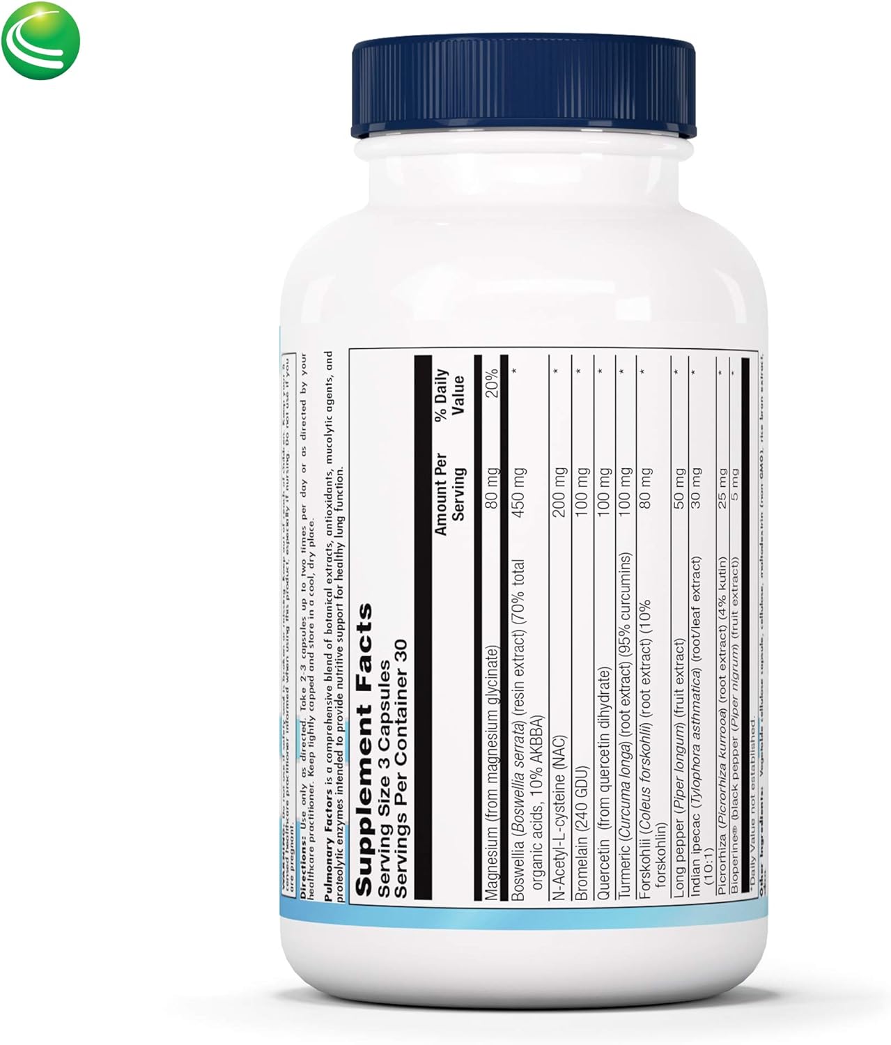 Nutra Biogenesis Pulmonary Factors - NAC & Boswellia Extract Capsules, Digestive Cleanse Support and Joint Comfort for Adults - 90 Veggie Capsules