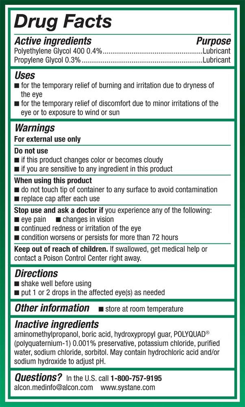 Systane Ultra Lubricant Eye Drops, Artificial Tears for Dry Eye, Twin Pack, 10-Ml Each