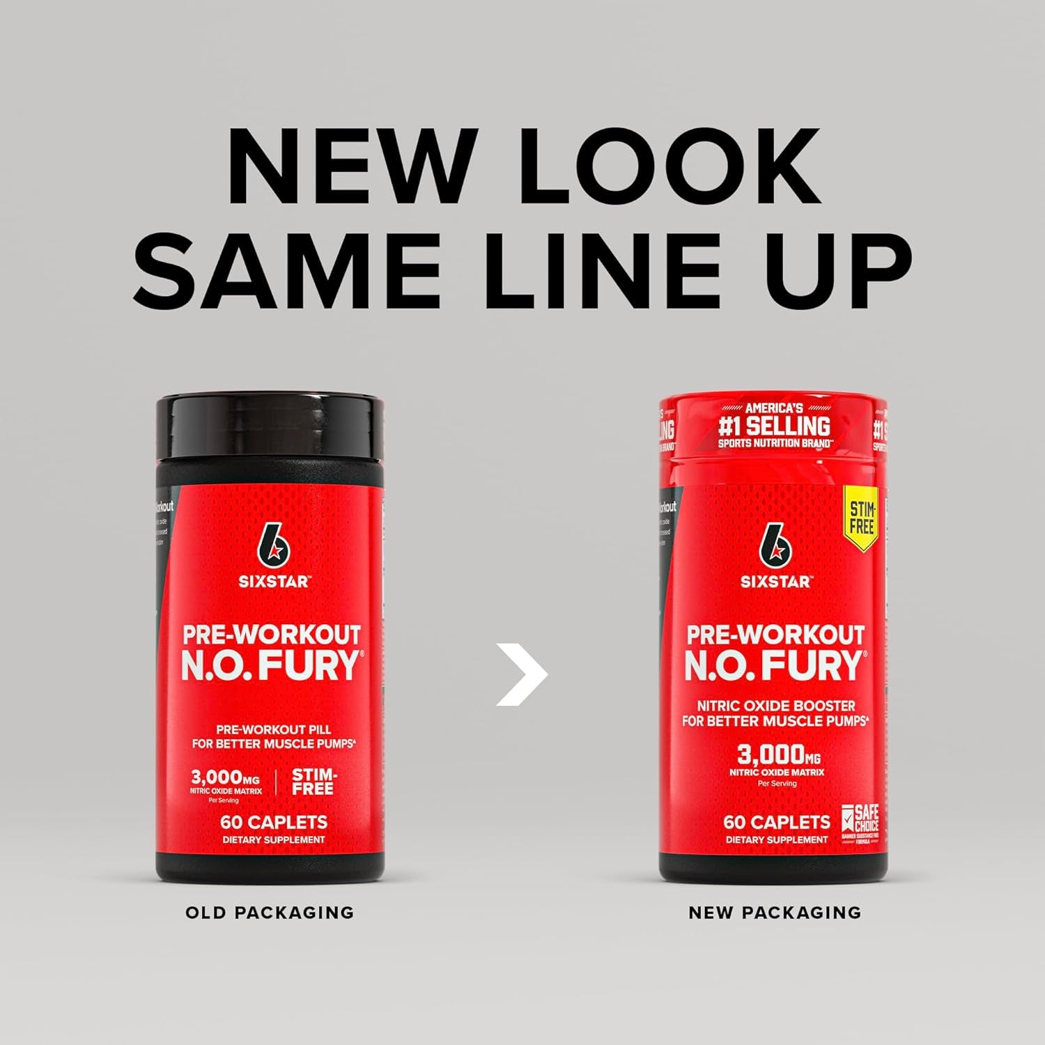 Six Star Nitric Oxide Supplements for Men & Women, Muscle Builder (60 Count) - Nitric Oxide Booster Pills Muscle Pump Pre Workout Supplement - Sports Nutrition for Muscle Building, Strength & Energy