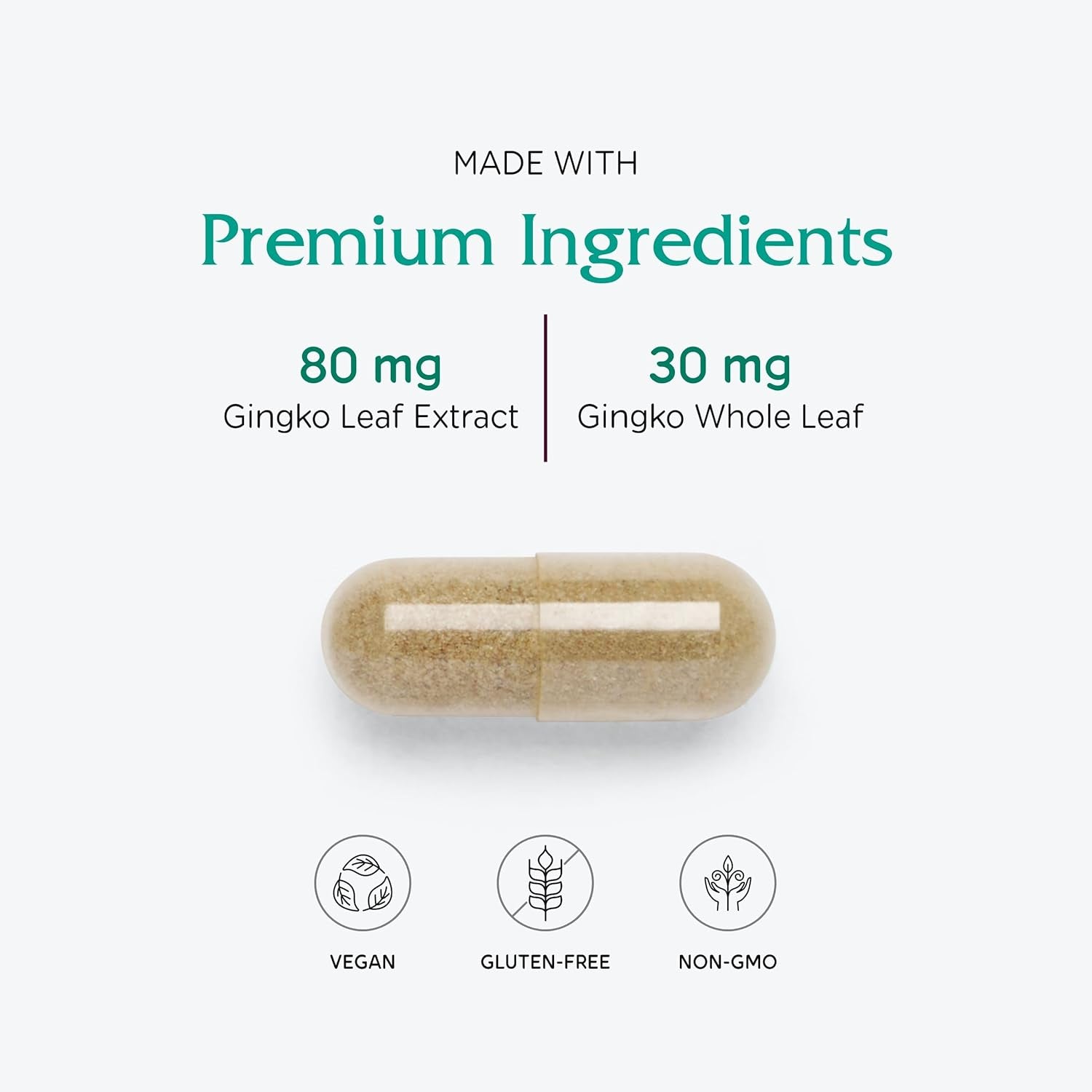 Vitanica Ginkgo - Brain Health Supplement - Supports Blood Flow & Circulation in Women & Men - Herbal Supplement That Uses Ginkgo Extract & Leaf - Lady - 90 Capsules