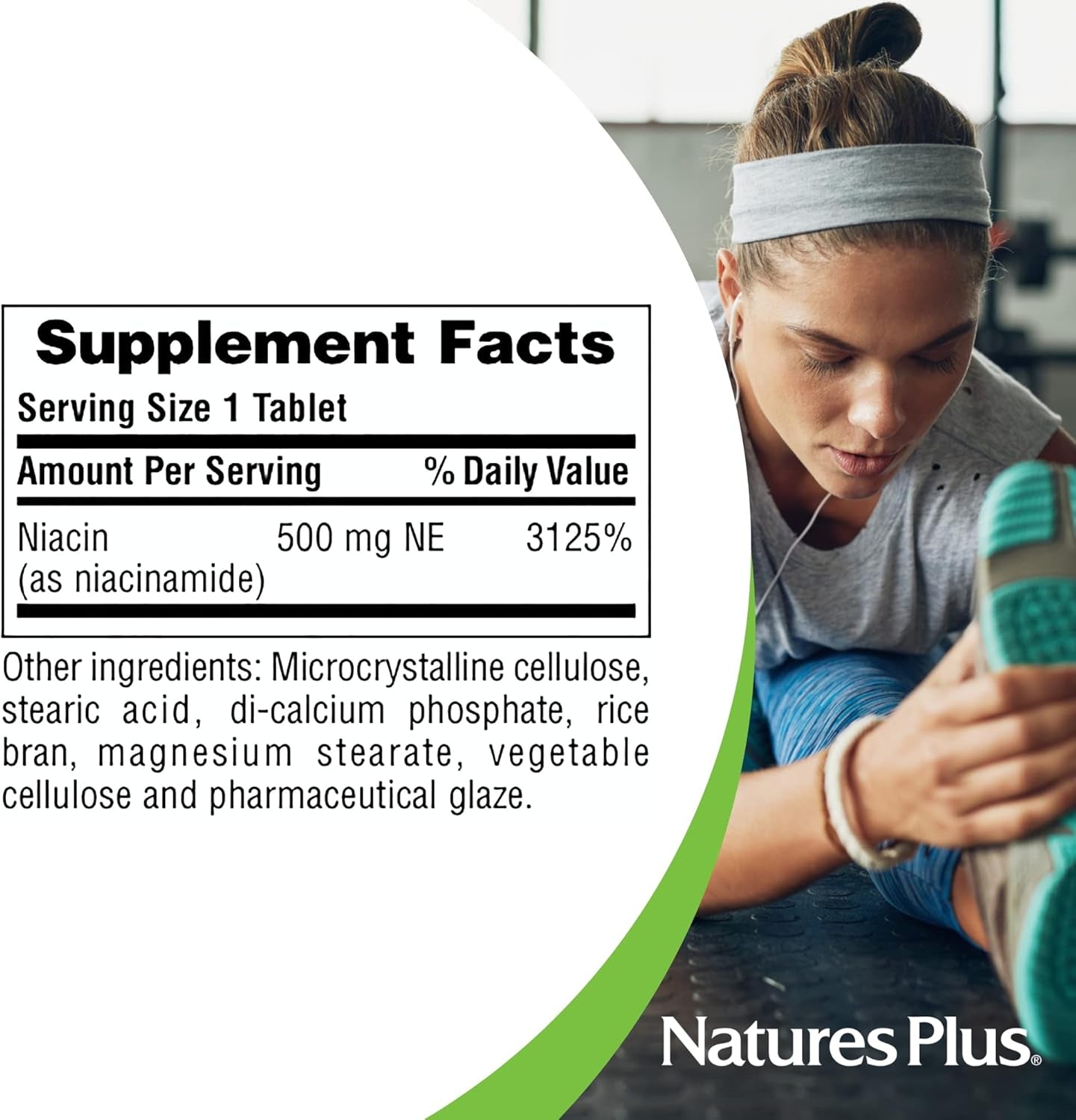 Naturesplus Niacinamide - 500 Mg, 90 Tablets - High Potency Vitamin B3 Supplement - Vegetarian, Gluten Free - 90 Servings