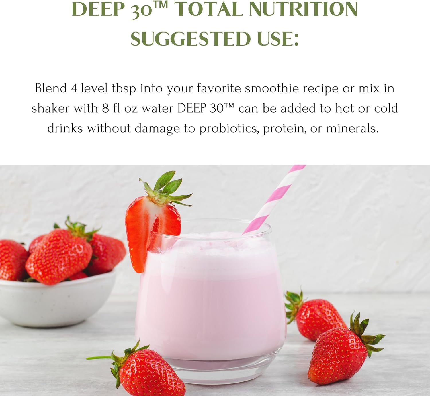 Mt. Capra Deep 30 | Meal Replacement Shake, Goat Protein Powder with Grass-Fed Whey Protein, Casein Protein, Minerals, and BC-30 Probiotics | Strawberry Splash | 30 Servings - 2 Pounds