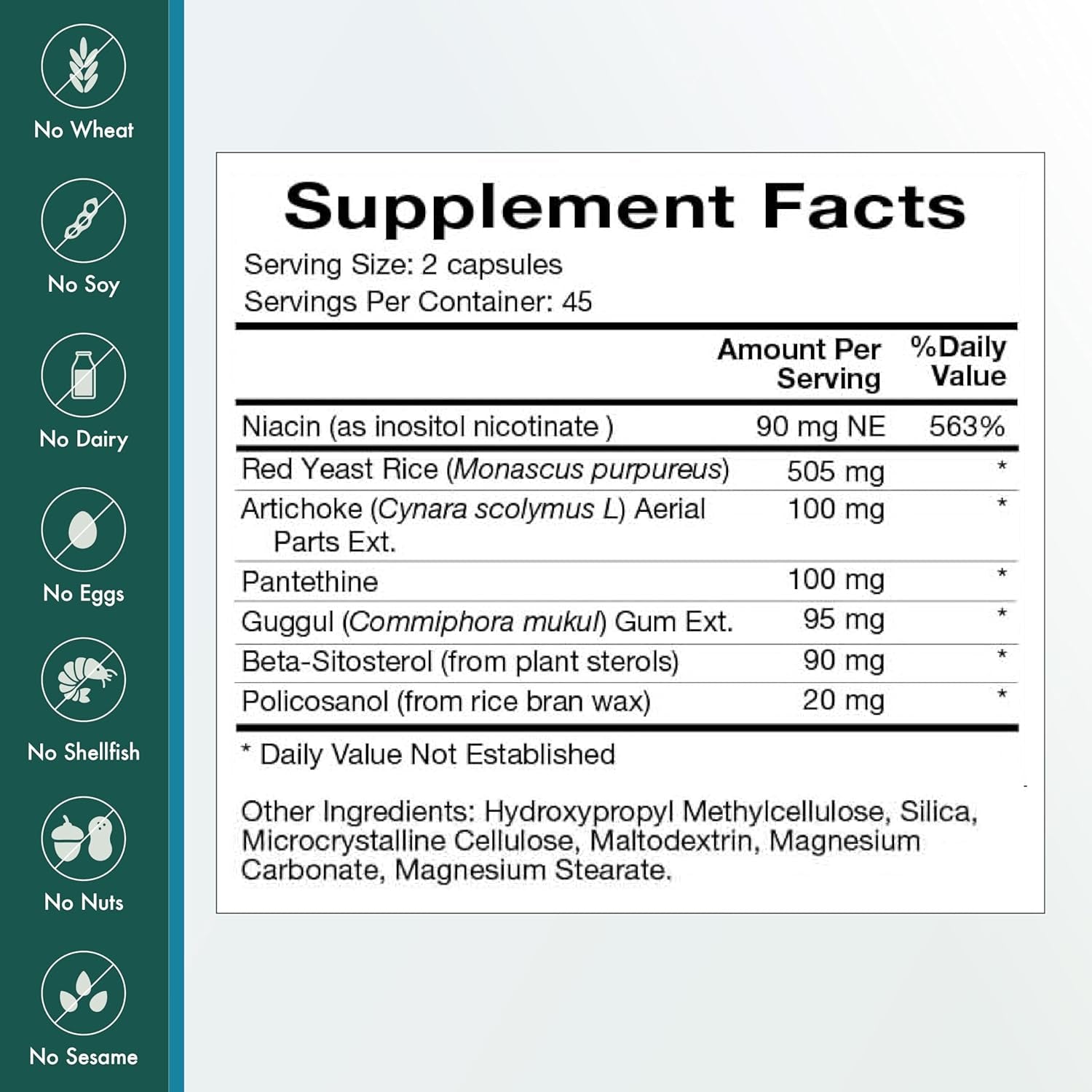 Natura Health Products Cho-Less Supplement - Promotes Healthy Lipid Metabolism and Cardiovascular Health - Featuring Niacin, Red Yeast Rice, Artichoke Extract, and Beta Sitosterol (90 Capsules)