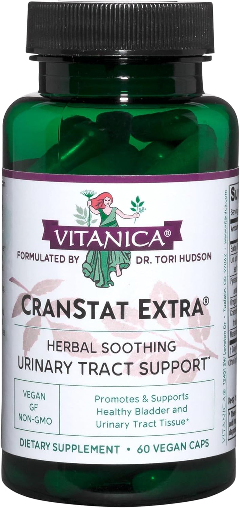 Vitanica Cranstat Extra, Urinary Tract Support, Vegan, 60 Capsules