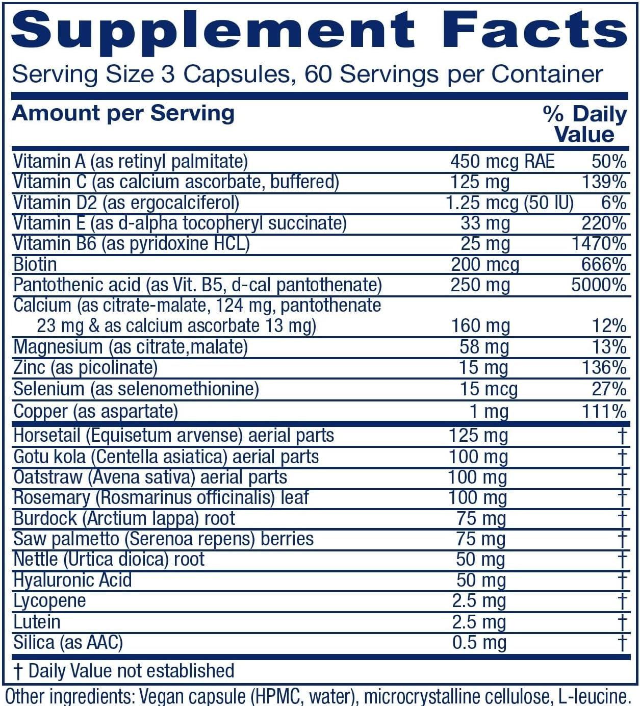 Vitanica Skin Assist, Skin Support, Vegan, 180 Capsules