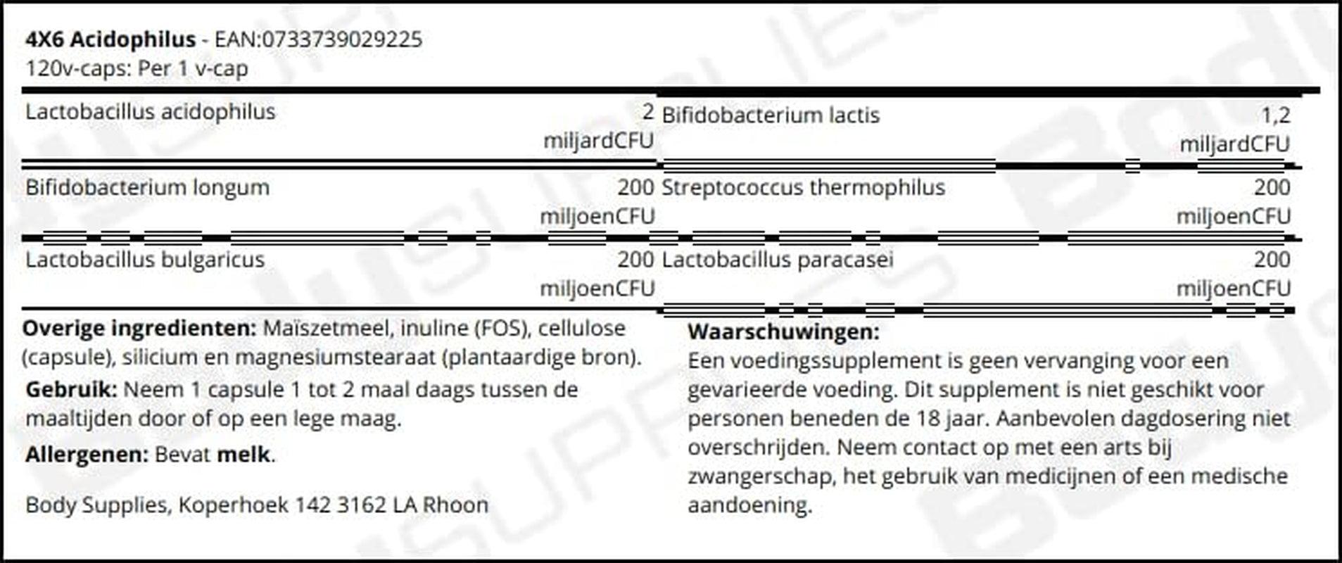 Now Foods: 4X6 Acidophilus Healthy Intestinal Flora, 120 Caps