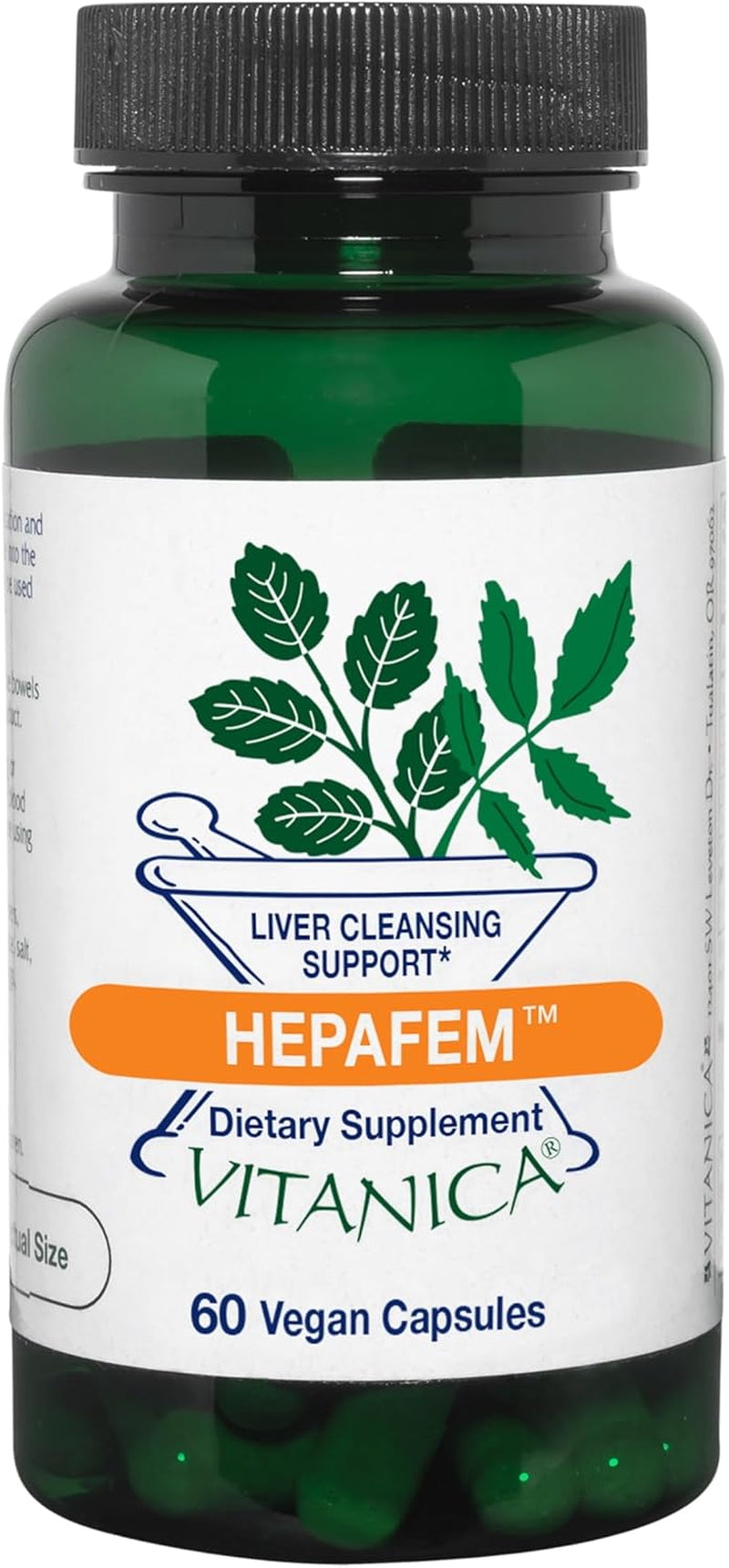 Vitanica Hepafem, Liver Cleansing Support, Vegan/Vegetarian, 60 Capsules