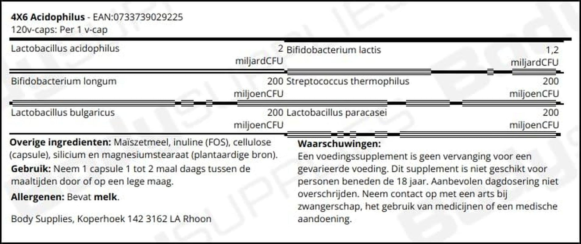 Now Foods: 4X6 Acidophilus Healthy Intestinal Flora, 120 Caps
