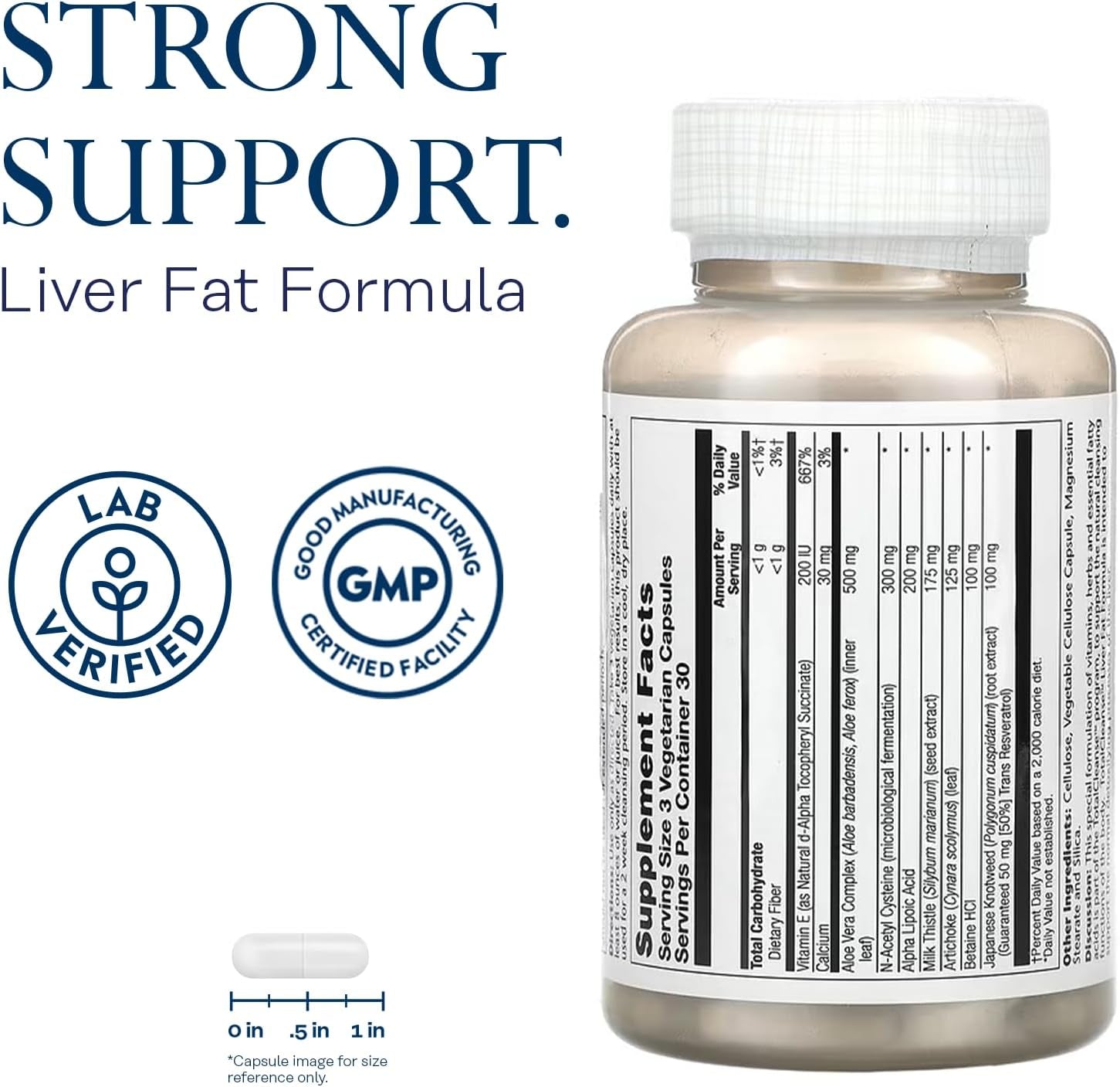 SOLARAY Total Cleanse Liver Fat Formula, Veg Cap (Btl-Plastic) | 90Ct