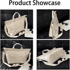 Stellaya Womens Letters Print Tote Bag, PVC Waterproof Kraft Paper Handbags, with Shoulder Strap