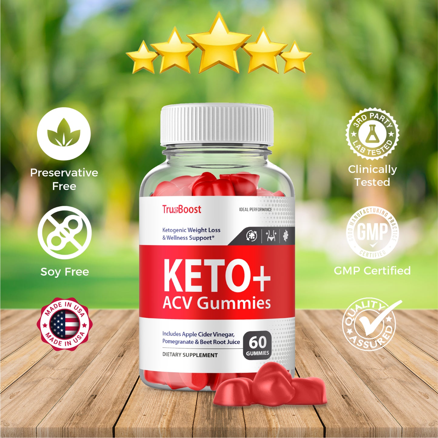 True Boost Keto plus ACV Gummies for Weight Loss (180 Gummies)