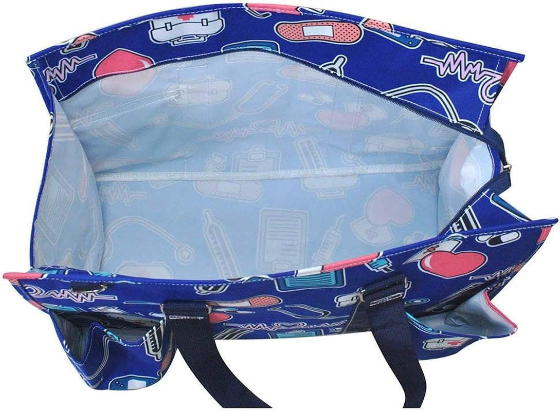 NGIL All Purpose Organizer 18" Large Utility Tote Bag 2019 Spring Collection (Nurse Navy)