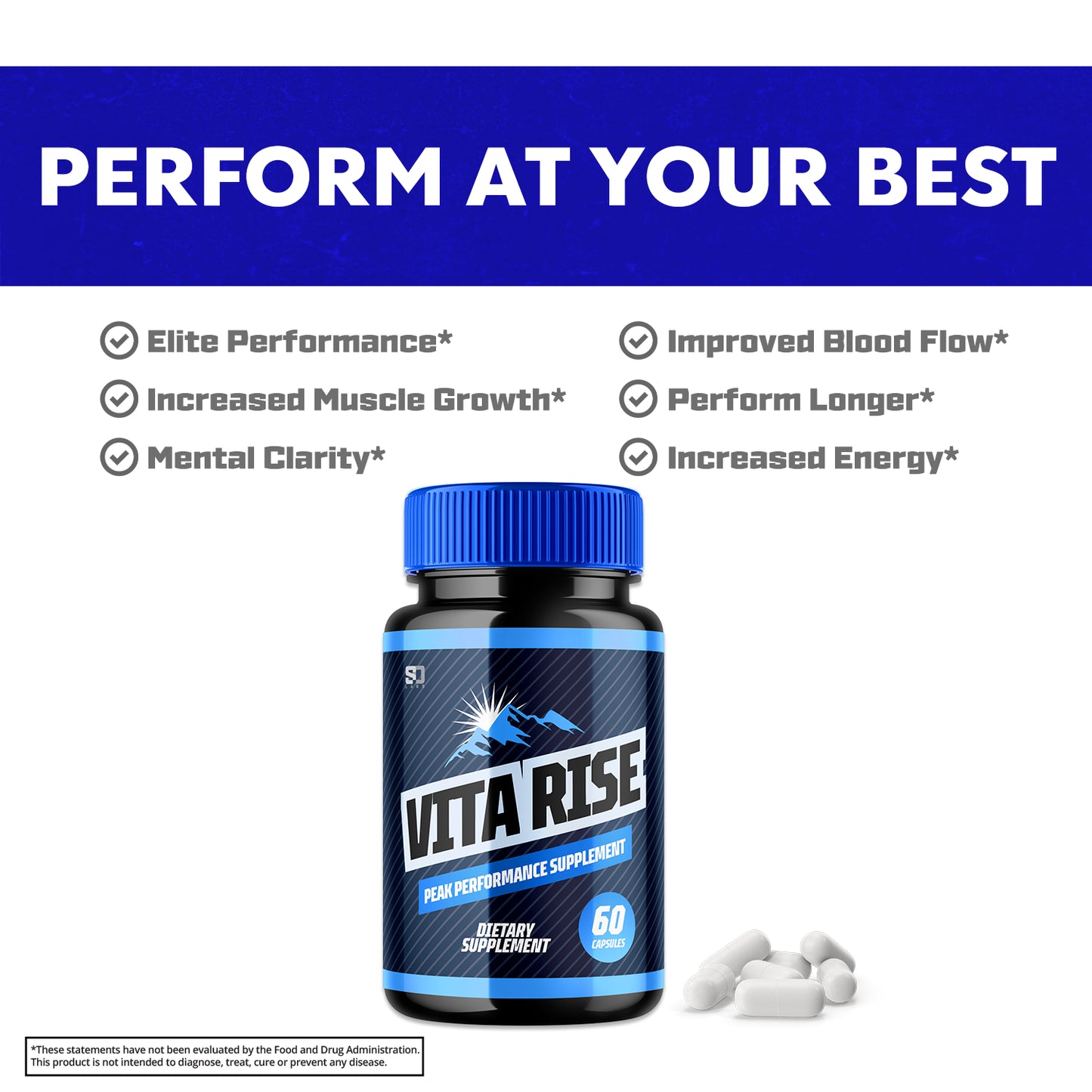 Vita Rise Male Pills Supports Peak Performance and Vitality (5 Pack)