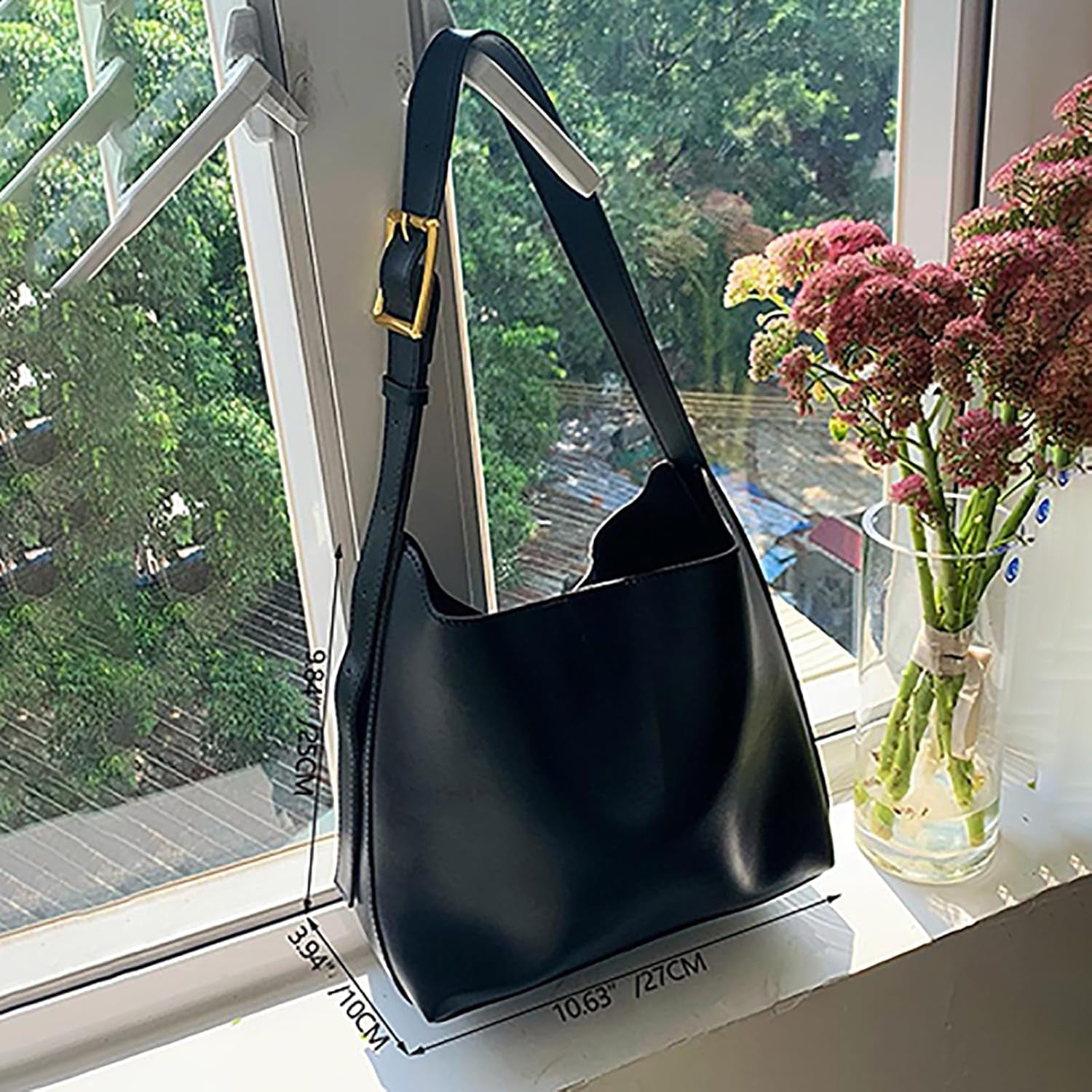 2PCS Vegan Leather Tote Women'S Tote Shoulder Bag Weekender Bag Shopper Handbag Travel Purse