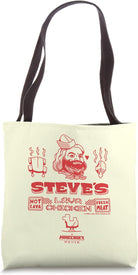 A Minecraft Movie Steve'S Lava Chicken Restaurant Logo Tote Bag
