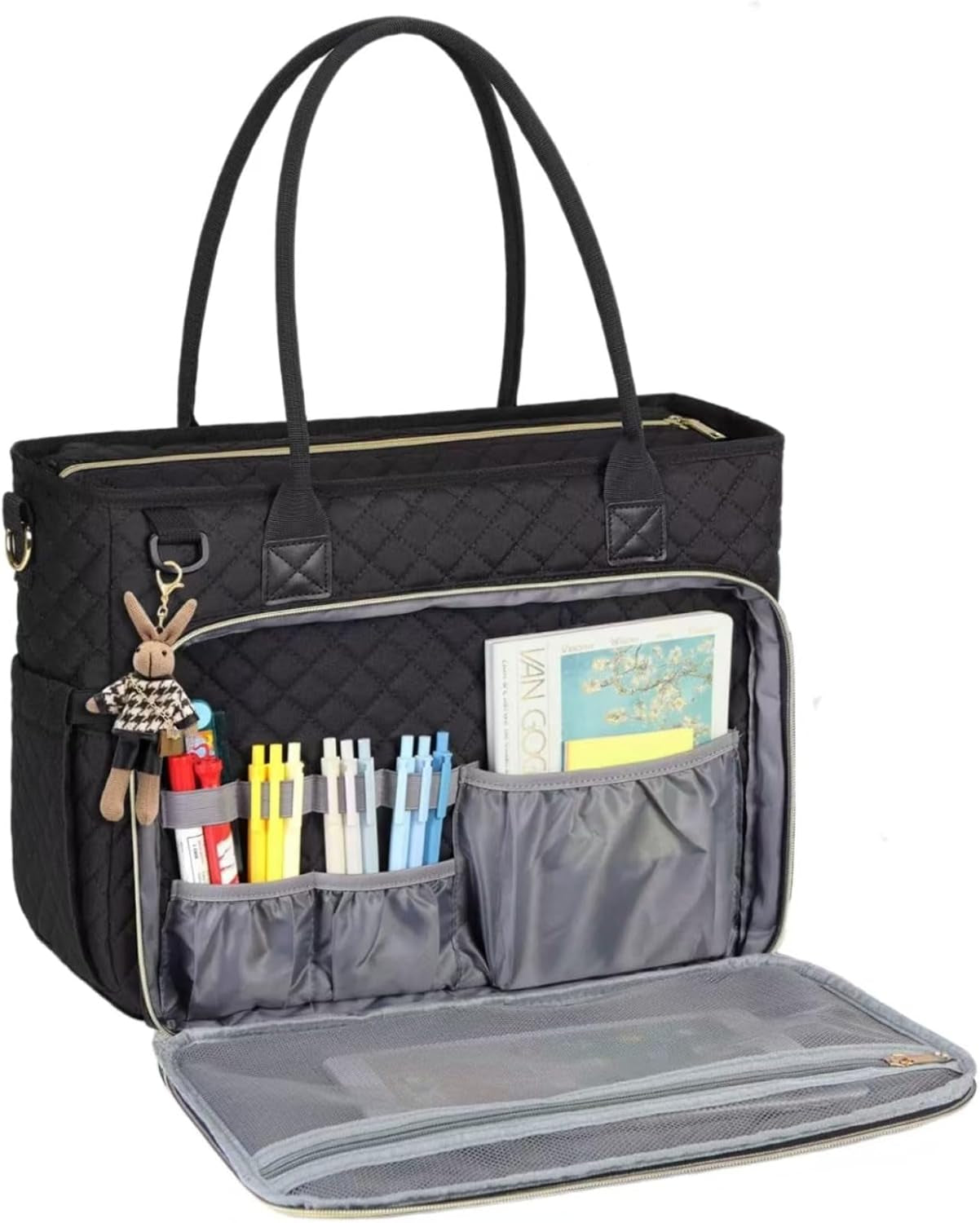 15.6" Women'S Laptop Tote Bag for Teachers & Nurses - Insulated Pocket Professional Work Bag - Messenger Briefcase for Office, College & Nursing