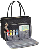 15.6" Women'S Laptop Tote Bag for Teachers & Nurses - Insulated Pocket Professional Work Bag - Messenger Briefcase for Office, College & Nursing