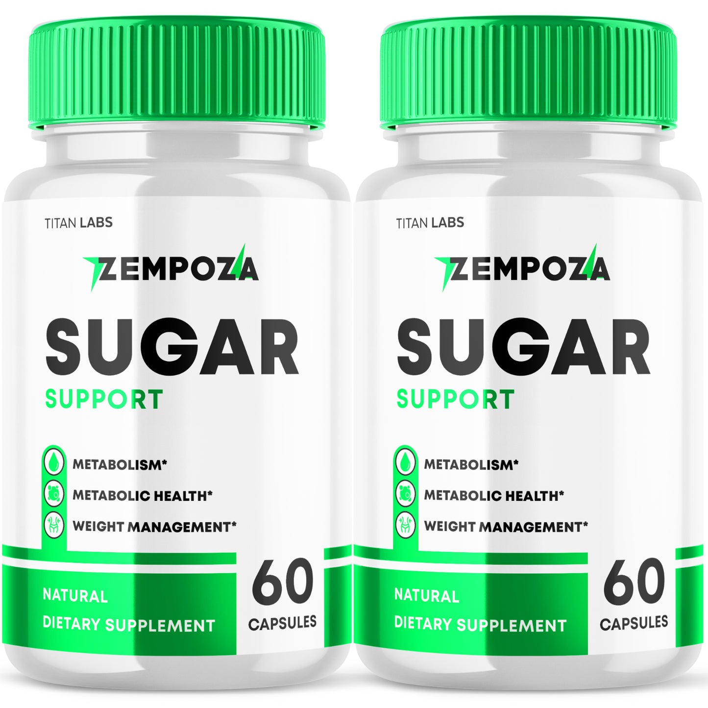 Zempoza Blood Sugar & Pressure Support - Optimal Wellness Booster (2 Pack)