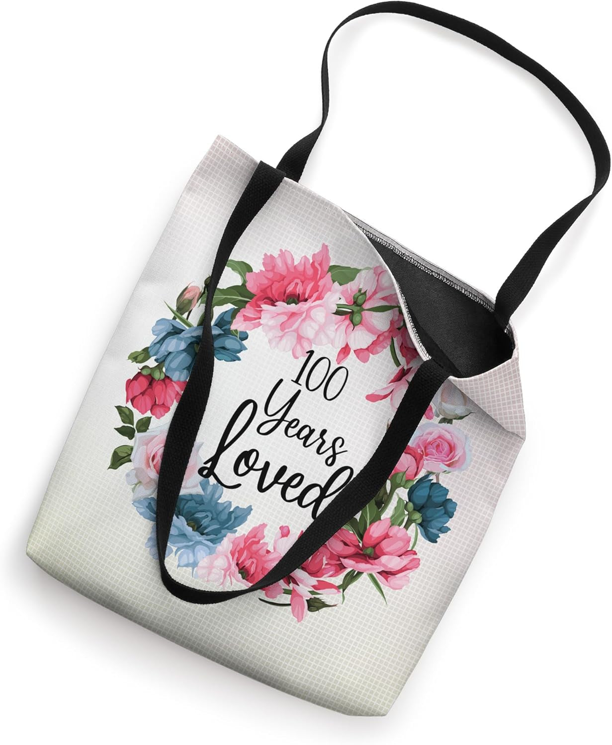 100 Year Loved Floral Gift for Women, Grandma 100Th Birthday Tote Bag