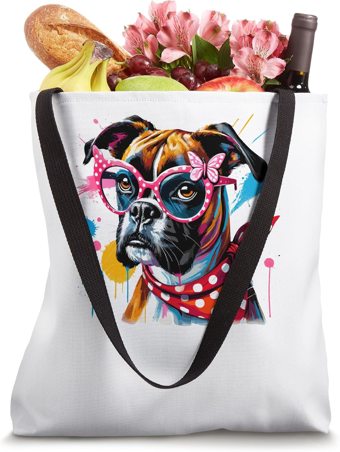 Urban Pop Boxer Dog Boxers Tote Bag