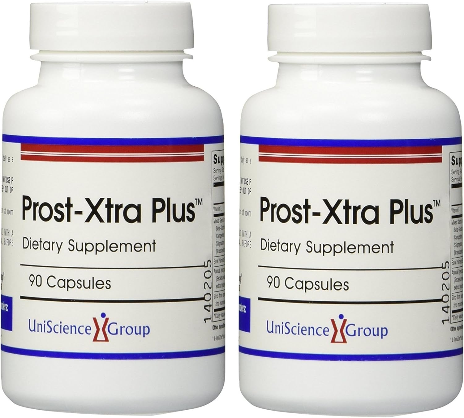 Prost-Xtra plus (2 Bottle Kit) with Rye Grass, 300Mg Plant Sterols, Saw Palmetto, Zinc, Vitamin E 90 Capsules Each