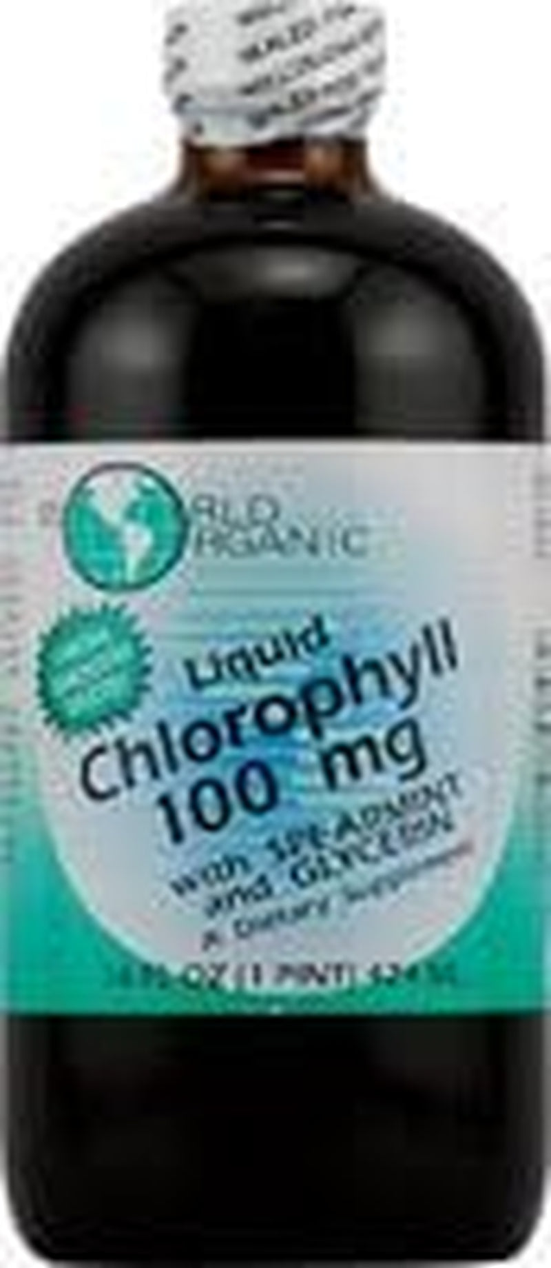 World Organic Liquid Chlorophyll with Spearmint and Glycerin - 100 Mg - 16 Fl Oz