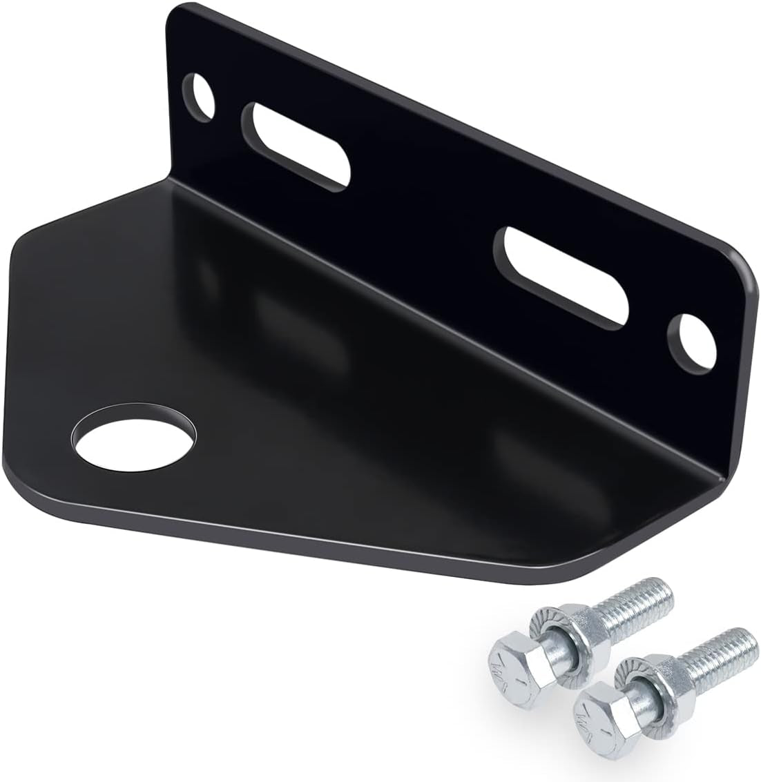 Universal Trailer Hitch for Zero Turn Mower - 3/4 Inch Hole Trailer Hitch Mount - 3/16 Inch Thick and Heavy Duty Steel with Installation Hardware (2PCS, Black)