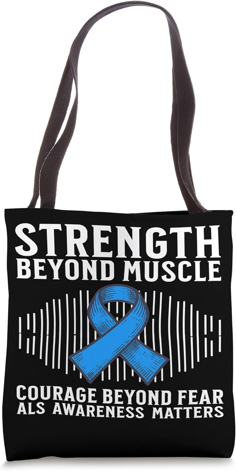 ALS Awareness Gifts Blue Ribbon ALS Warrior ALS Gifts Items Tote Bag