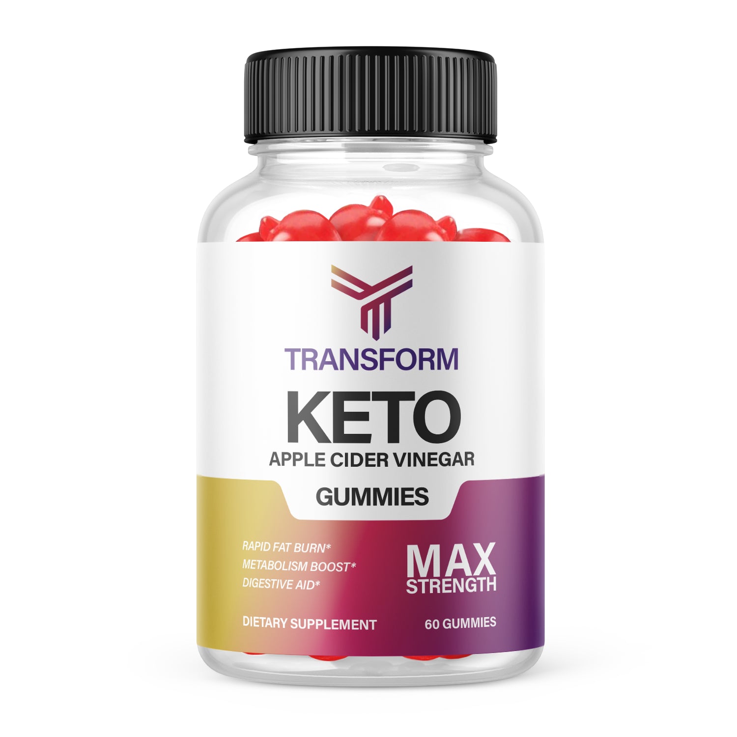 (1 Pack) Transform Keto+ ACV Gummies Rapid Fat Burn (60 Gummies)