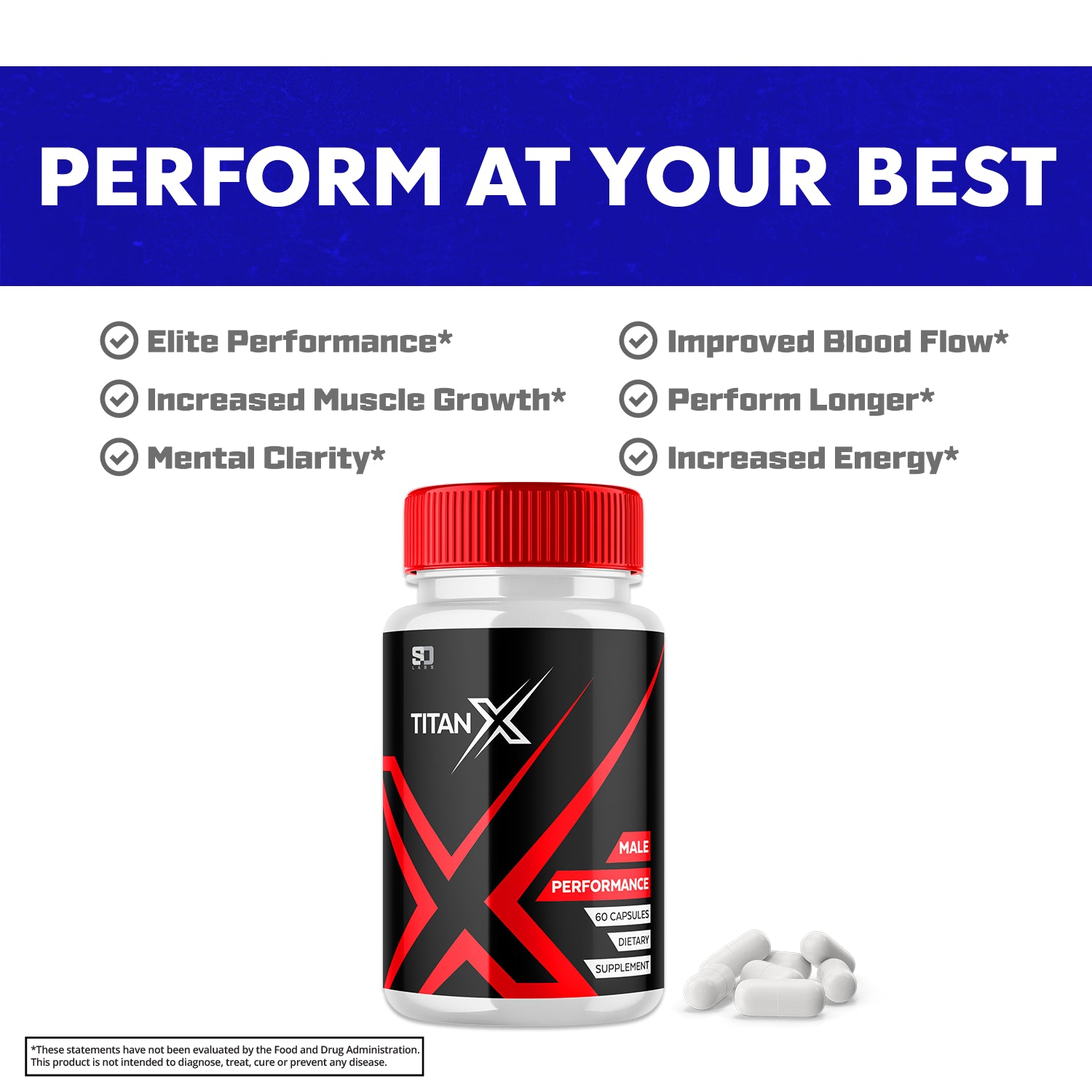 Titan X - Male Pills to Boost Performance and Endurance (5 Pack)