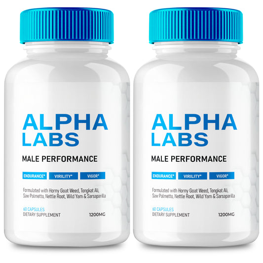 (2 Pack) Alpha Labs Male Health Pills to Boost T-Levels for Intimate Drive