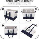 2Pack Collapsible Tote Bags | Large Reusable Grocery Bag | Heavy Duty Shopping Bag with Handles for Food and Storage