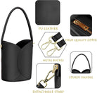 Bucket Bag for Women Vegan Leather Handbags with Removable Strap Small Shoulder Purse Crossbody Totes Bags