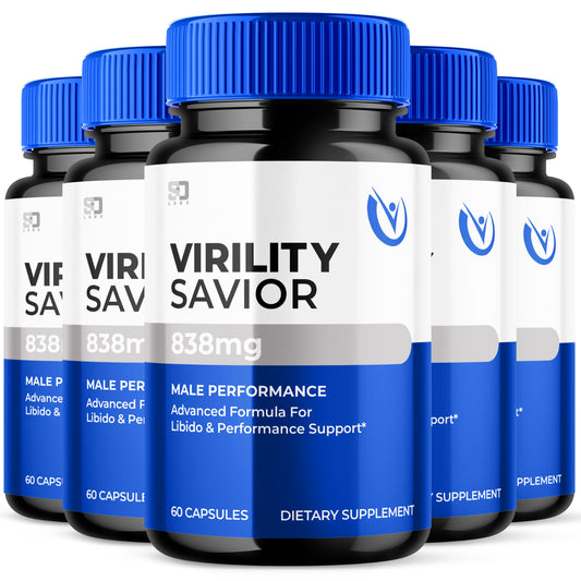 Virility Savior Advanced Formula Support Male Performance & Vitality (5 Pack)