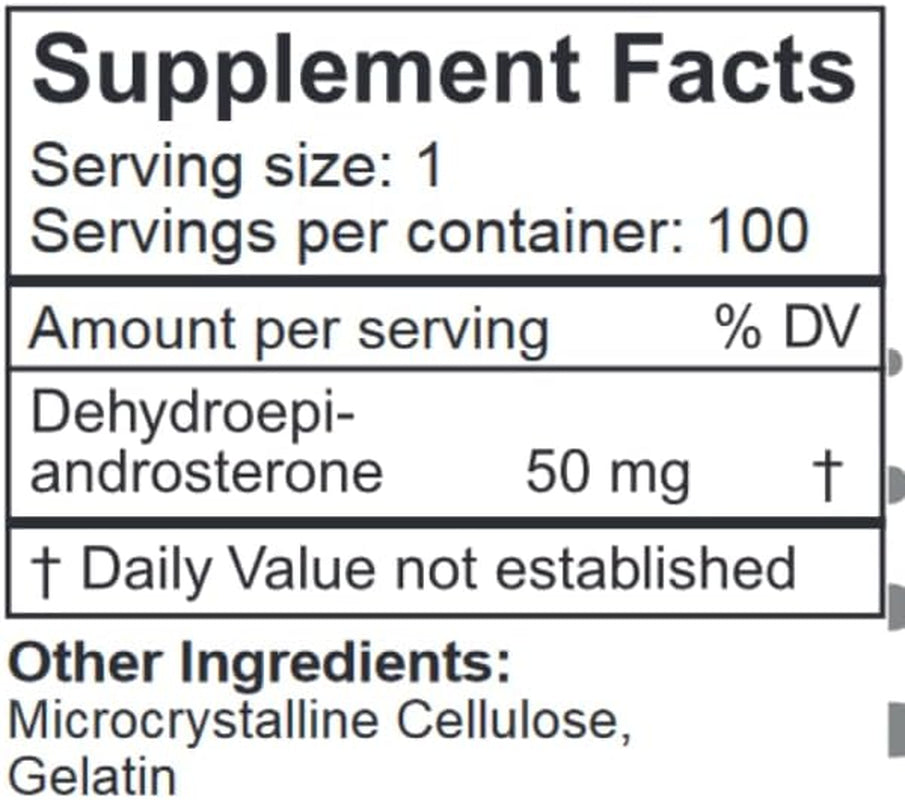 Lifelink DHEA Monodea (Dehydroepiandrosterone) | 50 Mg X 100 Capsules | Hormone Support, Anti- Aging | Made in the USA