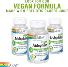 SOLARAY Acidophilus 3 Strain Probiotic & Prebiotic Goats Milk | 3 Billion CFU & Freeze Dried | 50 Vegcaps