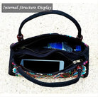 Ethnic Embroidered Shoulder Bag - Boho Floral Vintage Purse for Women